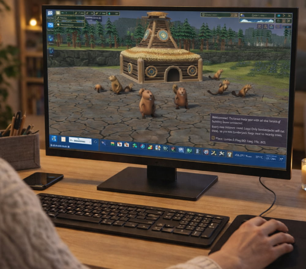 Timberborn for Free: Manage Beaver Societies and Water Loops